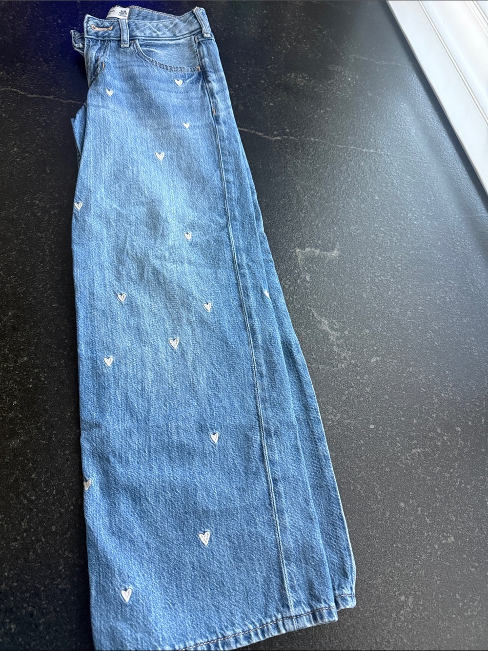 abercrombie kids Light Blue Heart-Print Jeans